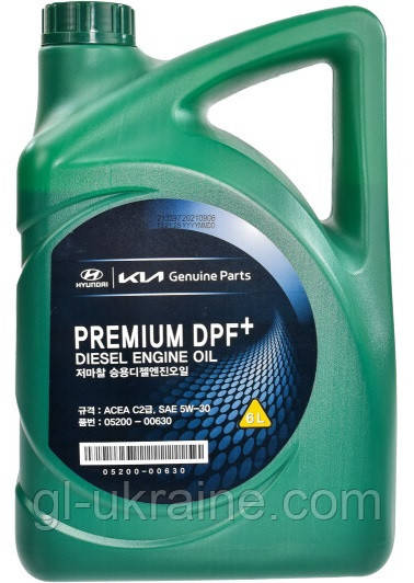 Моторна олива Hyundai/Kia Premium DPF+ Diesel 5W-30 6л (05200-00630)