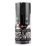 Линер SANTI 0,2 мм, пигментный, черный, фото 2