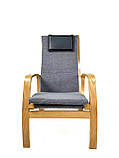 Крісло для відпочинку з підніжкою Avko ARC011 Natural Grey, фото 3