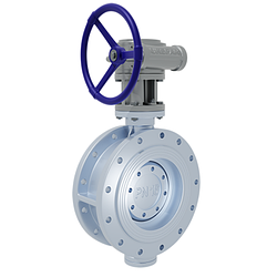 Баттерфляй, затвор фланцевий з ексцентриком сталевий, диск - сталь, PN16