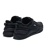 Весняно-осінні чоловічі шкіряні кросівки чорного кольору на шнурівці, фото 5