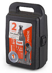 Гідравлічний пляшковий домкрат 2т Miol 80-011 (181-345 мм) в кейсі.