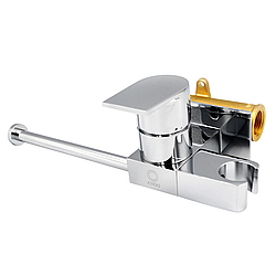 Змішувач для біде настінний Ango LT 120301 врізний з тримачем для лійки та рушників хром латунь Brass 62