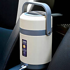 Ланч-бокс із підігрівом від USB Supretto багаторівневий 2 л (9159)