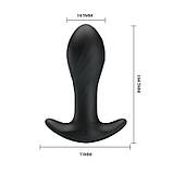 Анальна пробка - Pretty Love Anal Plug Massager Black, фото 2