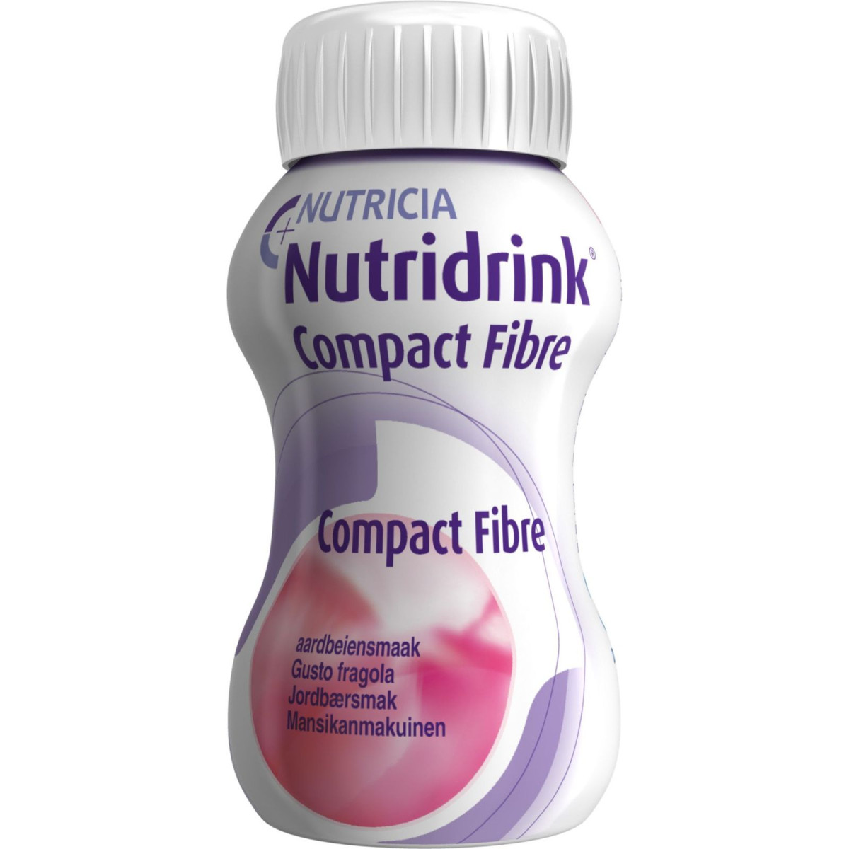 Nutridrink Compact Fibre Strawberry flavour з харчовими волокнами зі смаком полуниці 4*125 мл (Нутрідрінк Компакт), фото 1