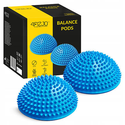 Напівсфера масажна балансувальна (масажер для ніг, стоп) 4FIZJO Balance Pad 16 см 4FJ0058 Blue Poland, фото 1