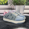 Кросівки жіночі демісезонні Violeta сіро-блакитні еко-шкіра 4566, фото 7