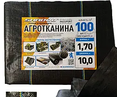 Агротканина чорна 100г/м2 1.7 х 10 м Shadow  Чехія, для мульчування