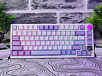 ІГРОВА Клавіатура AJAZZ AK820 PRO White Бездротова Механічна З Екранчиком Та RGB Підсвічуванням. GIFT SWITCH