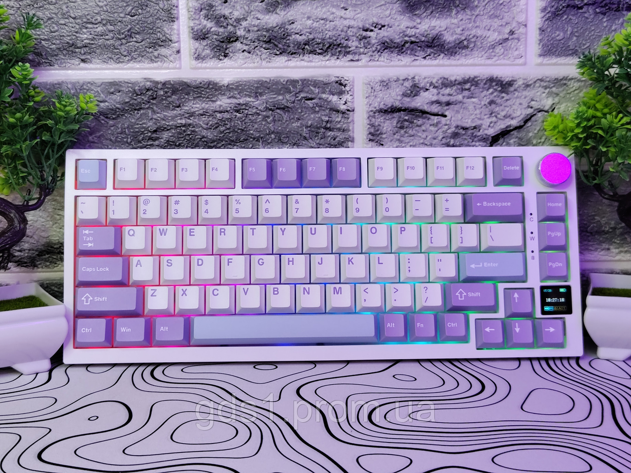 ІГРОВА Клавіатура AJAZZ AK820 PRO White Бездротова Механічна З Екранчиком Та RGB Підсвічуванням. GIFT SWITCH - фото 1 - id-p2491317750