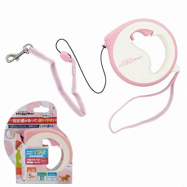 Повідець рулетка для собак до 10кг, трос 5м DoggyMan Retractable Lead Star ДОГГІМЕН СТАР