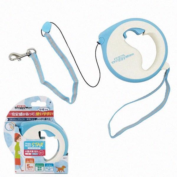 Повідець рулетка для собак до 10кг, трос 5м DoggyMan Retractable Lead Star ДОГГІМЕН СТАР