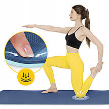 Килимок (мат) спортивний 4FIZJO TPE 180 x 60 x 1 см для йоги та фітнесу 4FJ0389 Blue/Sky Blue Poland, фото 5