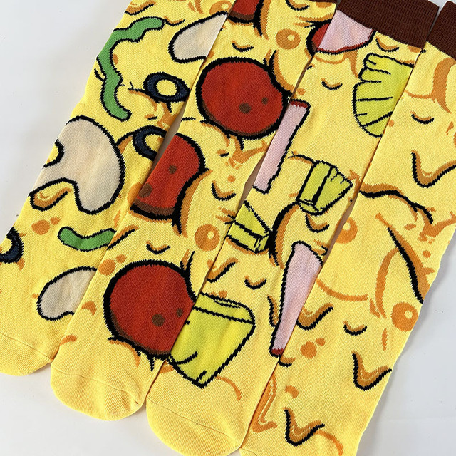 Носки подарочные пицца. Подарочный бокс c тематическими носками "Пицца", набор креативных носков