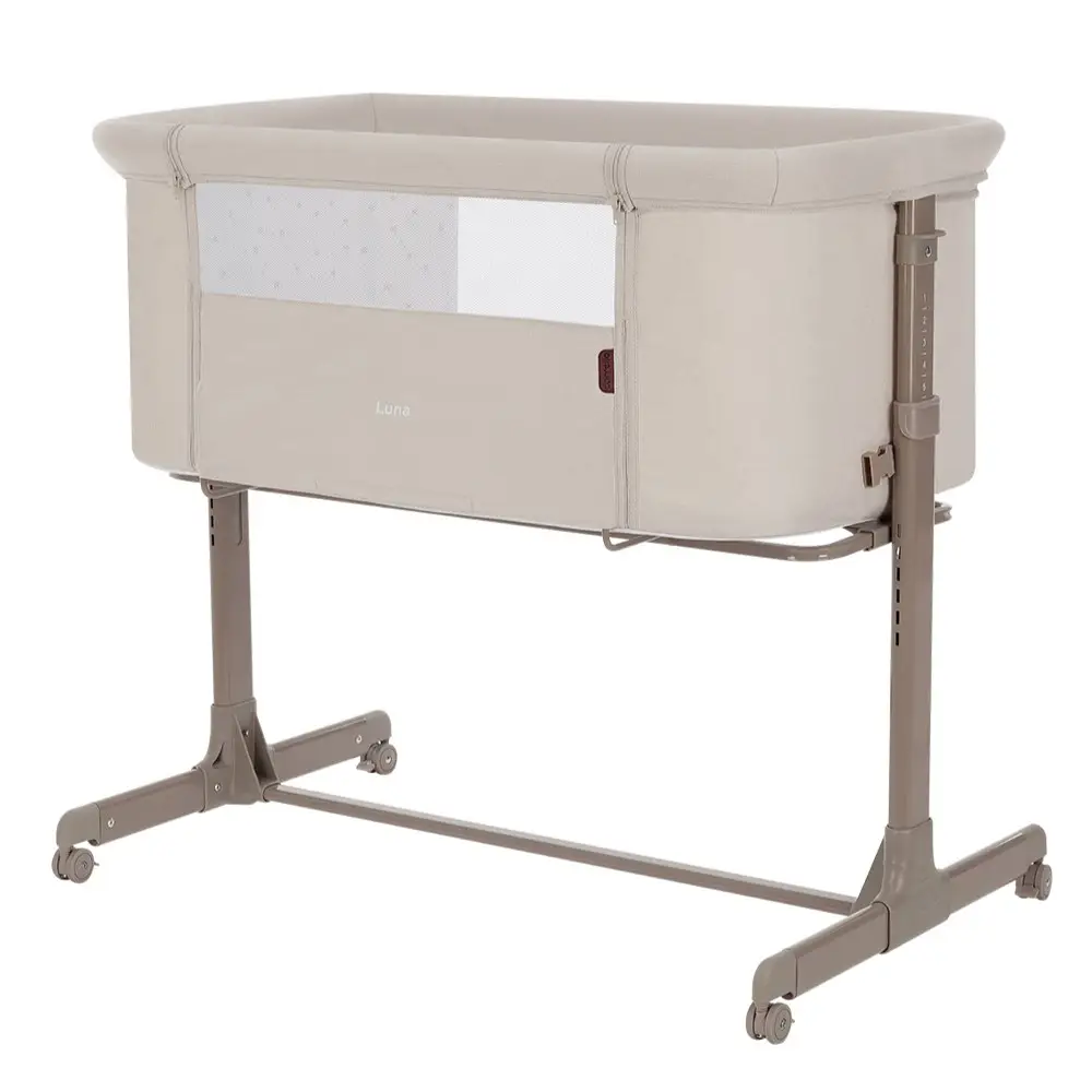 Дитяче приставне ліжечко CARRELLO Luna CRL-16501 Silk Beige, беж, фото 1