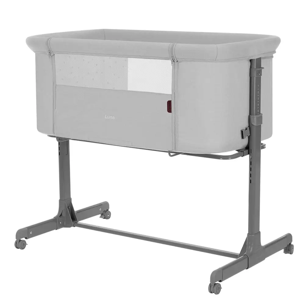 Дитяче приставне ліжечко CARRELLO Luna CRL-16501 Carbon Grey, сіре