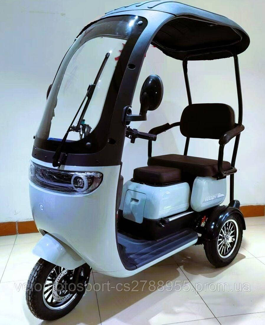 Електричний трицикл Corso «Handy» HD-80475 (1) +1 ЯЩИК АКУМ., двигун 800W, акумулятор 72V/20Ah, колеса 300-10,