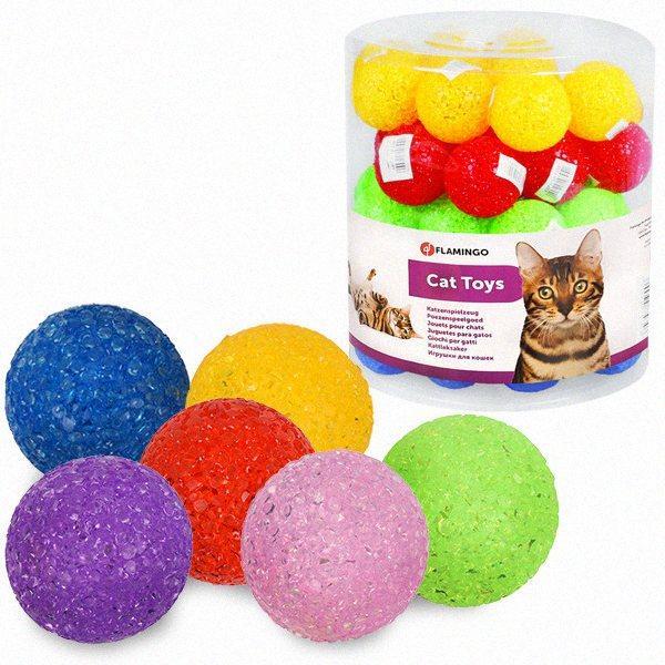 Блискучий м'яч іграшка для котів Flamingo Glitter Ball ФЛАМІНГО