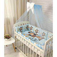 Набір постільна в дитяче ліжечко косичка повний комплект бавовна Польща