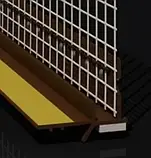 Профіль віконний 9/3 мм КОРИЧНЕВИЙ з манжетою і склосіткою Valmiera 2,5м, фото 8