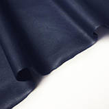 Штучна шкіра стрейч темно-синя на замшевій трикотажній основі, фото 8