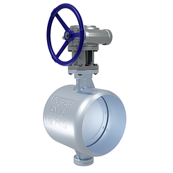 Затвор приварний з ексцентриком сталевий, диск - сталь PN16 PN25