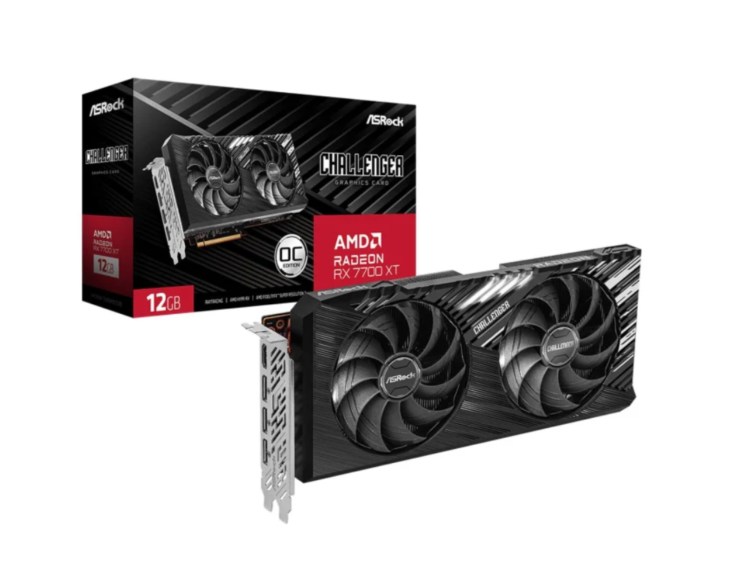 Відеокарта ASRock Radeon RX 7700 XT Challenger OC 12GB GDDR6 (RX7700XT CL 12GO)