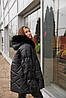 Зимова куртка із зав'язками на рукавах та еко хутром на капюшоні, фото 4