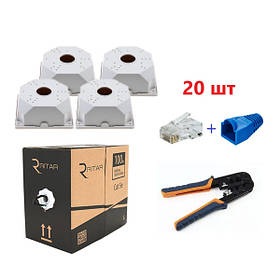 Монтажний набір для IP-комплекту відеоспостереження SEVEN на 4 камери