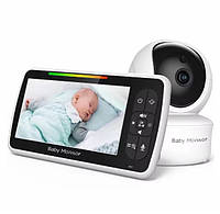 Відеоняня Baby Monitor SM650 з монітором 5'' двостороннім зв'язком та нічним баченням Радіоняня
