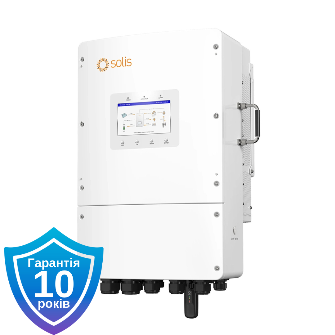 Гібридний інвертор Solis S6-EH3P15K-L 15KW 48V 2 MPPT Wi-Fi 380V Трифазний, фото 1