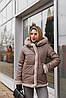 Зимова куртка з водовідштовхувальною плащівкою та еко хутром на капюшоні, фото 3