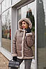 Зимова куртка з водовідштовхувальною плащівкою та еко хутром на капюшоні, фото 4