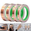 Мідна фольга з струмопровідним клеєм 15 мм довжина 20 метрів мідний скотч стрічки, фото 5