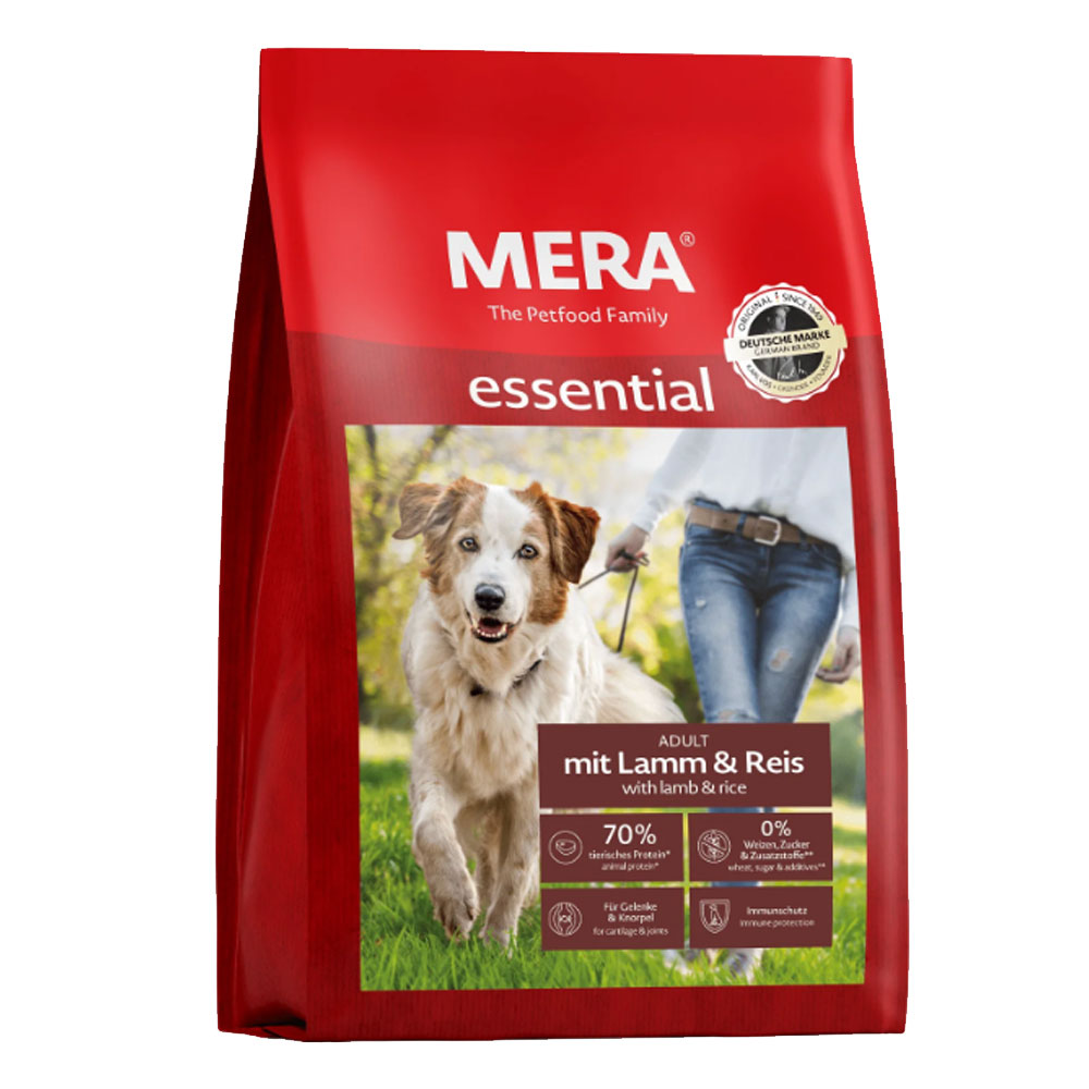 Сухий корм для дорослих собак з ягням та рисом, MERA essential Lamm&Reis 1 кг