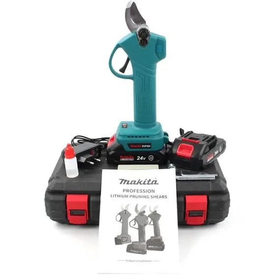Акумуляторний секатор Makita DUP 270 (24V, 5AH). Секатор Макіта з 2 акумуляторами