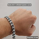 Срібний чоловічий браслет широкий рамзес (зворотний). Масивний срібний браслет ширина 1 см. Довжина 20,5 см, фото 2