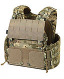 Плитоноска МІЦЬ 3.0 піксель з функцією швидкого скидання (PLATE CARRIER) МОЛЛІ, фото 3