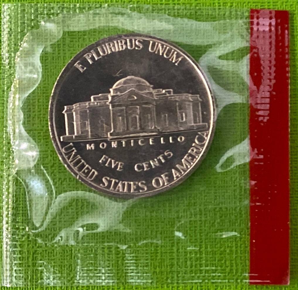 Монета США 5 центів 1980 р. UNC (в запайці)
