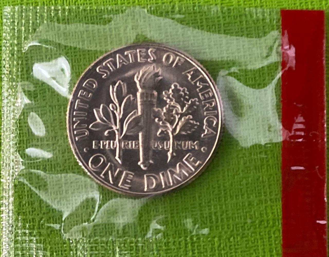 Монета США 10 центів 1980 р. UNC (в запайці)