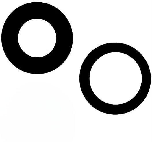 Скло камери для iPhone 16 Plus (комплект) Black, фото 1