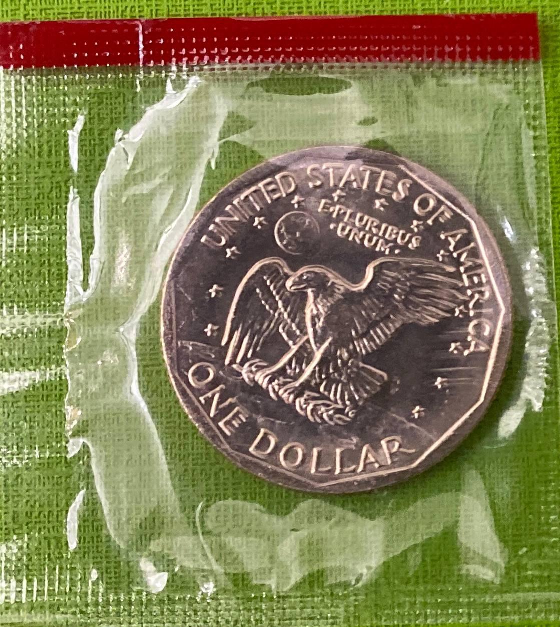 Монета США 1 долар 1980 р. "долар Сьюзен Ентоні" UNC (в запайці)