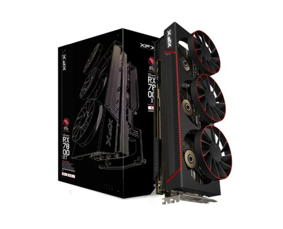 Відеокарта XFX Radeon RX 7800 XT Quicksilver Magnetic Air Gaming 16GB GDDR6 (RX-78TMAIRF9)