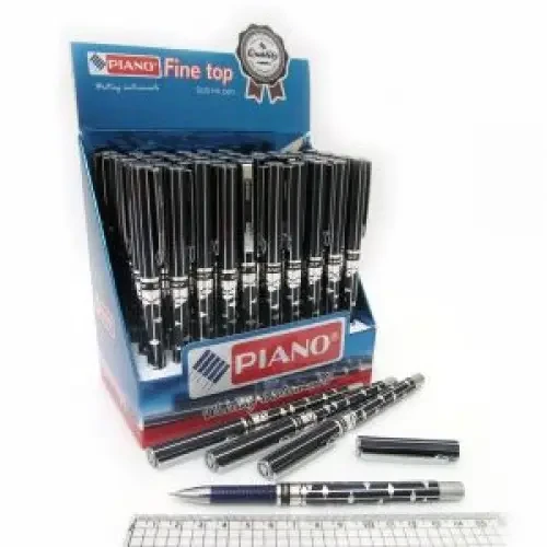 Ручка маслена Piano PT-281 (чорна.) Fine top матал