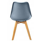 Крісло кухонне B4 8 7 на ніжках дерево бук стілець з м'яким сидінням в офіс і вітальню сірий, фото 4