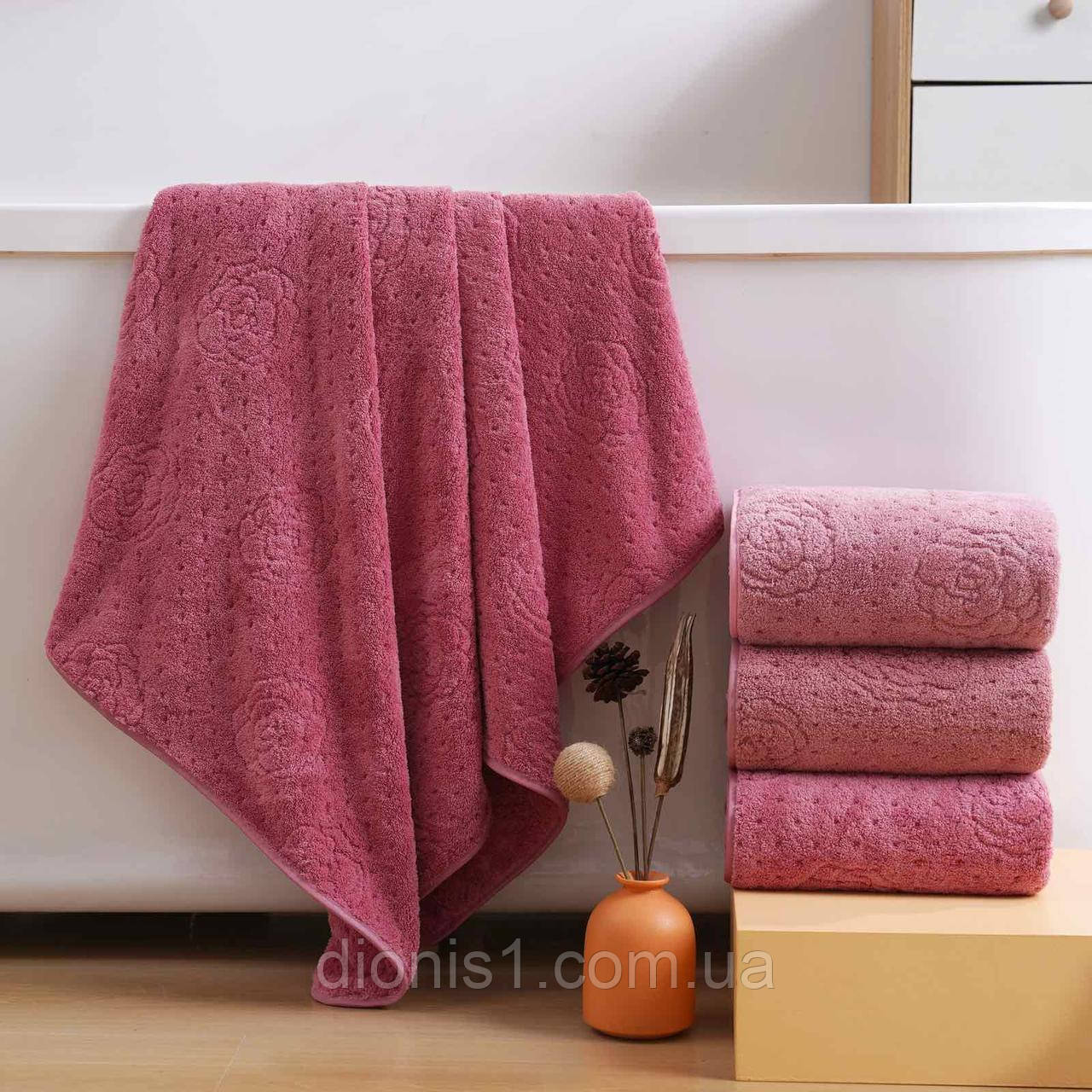 Лицьовий рушник 50х90 6 шт. в упаковці, фібра, фото 1