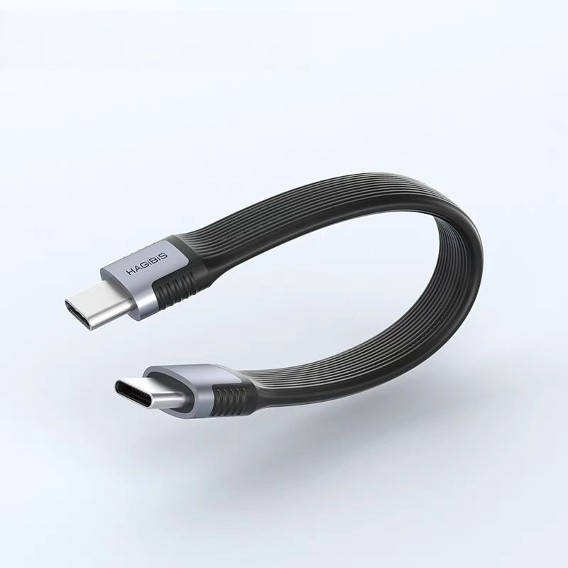 Кабель Type-C на Type-C HAGiBiS UCD4 (13 см) USB4 Cable, Grey