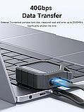 Кабель Type-C на Type-C HAGiBiS UCD4 (13 см) USB4 Cable, Grey, фото 4