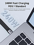 Кабель Type-C на Type-C HAGiBiS UCD4 (13 см) USB4 Cable, Grey, фото 5